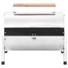 vidaXL Barbecue au charbon portable Acier inoxydable Grilles doubles