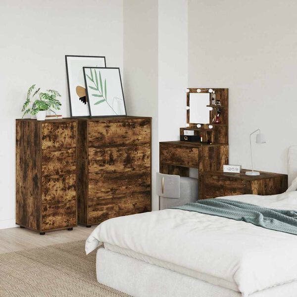 vidaXL Armoire de rangement Ch&ecirc;ne fum&eacute; 40 x 48 x 105 cm