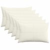 vidaXL Housse de coussin 6 pc ALMELO Cr&egrave;me 30 x 50 cm velours c&ocirc;tel&eacute;