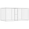 vidaXL Cage pour chien Argent&eacute; 400 x 200 x 200 cm Acier galvanis&eacute;