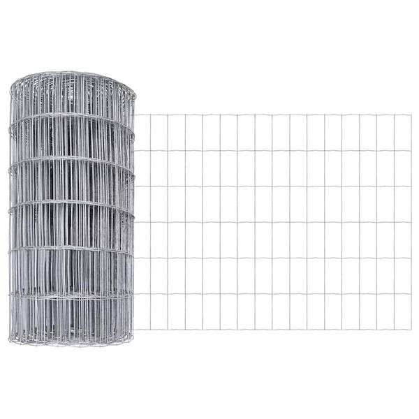 vidaXL Cl&ocirc;ture Euro 0,8 x 10 m Fer rev&ecirc;tu de PVC