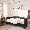 vidaXL Lit avec matelas et USB Noir Velours 90x200 cm