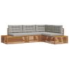 vidaXL 5 pc Ensemble de canap&eacute;s d'ext&eacute;rieur Gris Naturel et Clair