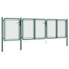 vidaXL Portail de jardin en acier vert 400 x 75 cm