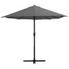 vidaXL Parasol d'ext&eacute;rieur poteau en aluminium 460x270 cm anthracite