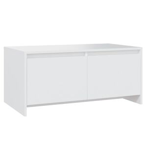 vidaXL Table basse blanc 90x50x41,5 cm bois d'ing&eacute;nierie