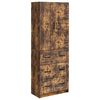 vidaXL Ensemble de Meubles 2 pcs Ch&ecirc;ne fum&eacute; 66 x 34,5 x 87 cm
