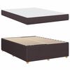 vidaXL Cadre de lit avec matelas Marron fonc&eacute; 140 x 200 cm tissu