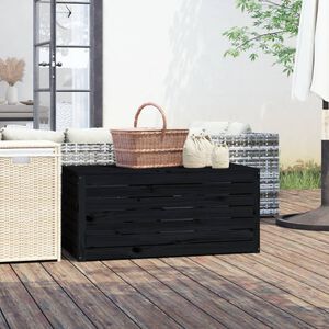 vidaXL Bo&icirc;te de jardin noir 101x50,5x46,5 cm bois massif de pin