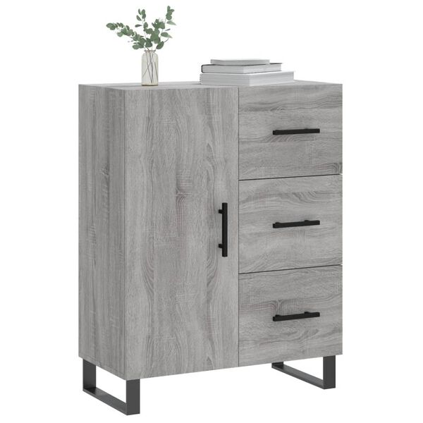 vidaXL Buffet sonoma gris 69,5x34x90 cm bois d'ingénierie