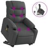 vidaXL Fauteuil de massage inclinable Gris fonc&eacute; Tissu