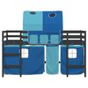 vidaXL Lit mezzanine enfants avec tunnel sans matelas bleu 90x200 cm