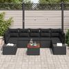 vidaXL Ensemble de canap&eacute; de jardin avec stockage 8 pcs Noir polyrotin