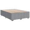 vidaXL Sommier &agrave; lattes de lit avec matelas Gris clair 160x200cm Tissu