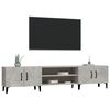 vidaXL Meuble TV gris béton 180x31,5x40 cm bois d'ingénierie