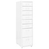 vidaXL Classeur mobile Blanc 28x41x109 cm M&eacute;tal