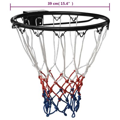 vidaXL Cerceau de basket Noir 39 cm Acier