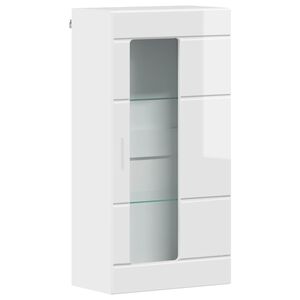 vidaXL Cabinet en Bois avec stockage Blanc brillant 50 x 29 x 100 cm