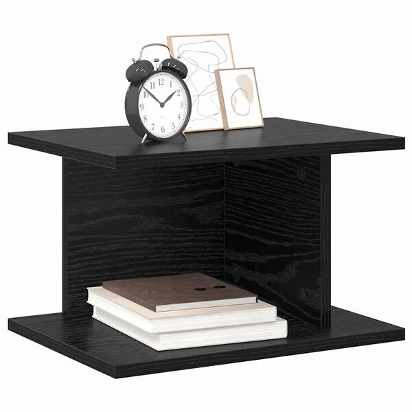 vidaXL Table de chevet Ch&ecirc;ne noir 40 x 30 x 25 cm Bois d'ing&eacute;nierie