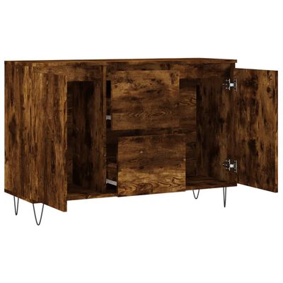 vidaXL Buffet chêne fumé 104x35x70 cm bois d'ingénierie