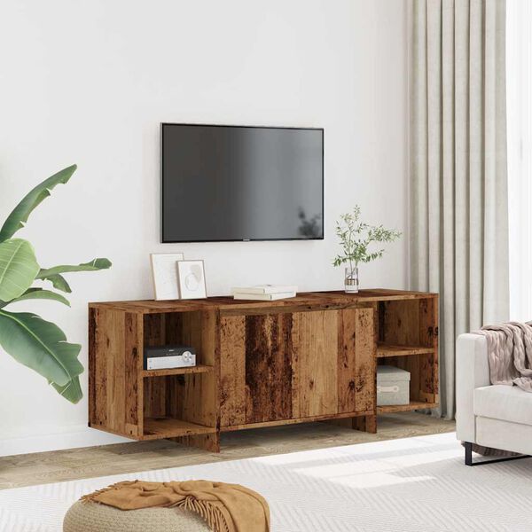 vidaXL Meuble TV vieux bois 130x35x50 cm bois d'ing&eacute;nierie