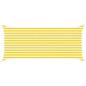vidaXL Voile d'ombre Jaune et blanc 4,5 x 2 m 100 % polyester Oxford