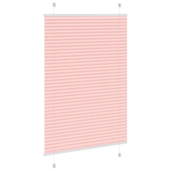 vidaXL Store pliss&eacute; rose 95x100 cm largeur du tissu 94,4 cm polyester