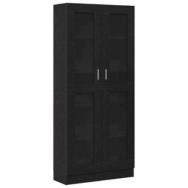 vidaXL Biblioth&egrave;que Ch&ecirc;ne noir 82,5 x 30,5 x 185 cm Bois d'ing&eacute;nierie