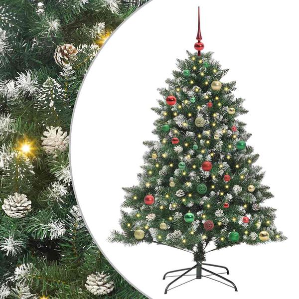 vidaXL Sapin de Noël artificiel avec 150 LED Vert 105 x 105 x 150 cm