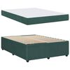 vidaXL Cadre de lit avec matelas Vert fonc&eacute; 160 x 200 cm tissu