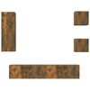 vidaXL Ensemble de meubles TV 5 pcs Ch&ecirc;ne fum&eacute; Bois d'ing&eacute;nierie