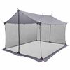 vidaXL Tarp de camping avec murs en maille Gris et orange
