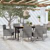 vidaXL Ensemble &agrave; manger de jardin 7 pcs Anthracite