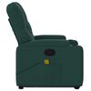 vidaXL Fauteuil inclinable de massage Vert fonc&eacute; Tissu