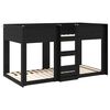 vidaXL Lit Superpos&eacute; pour Enfants Ch&ecirc;ne noir 80 x 200 cm