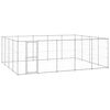 vidaXL Chenil ext&eacute;rieur Acier galvanis&eacute; 24,2 m&sup2;