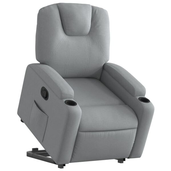 vidaXL Fauteuil inclinable Gris clair Tissu