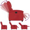vidaXL Fauteuil inclinable &eacute;lectrique Rouge Similicuir