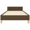 vidaXL Cadre de lit sans matelas marron fonc&eacute; 100x200 cm tissu