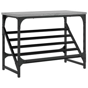 vidaXL &Eacute;tag&egrave;re &agrave; chaussures sonoma gris 60x30x45 cm bois d'ing&eacute;nierie