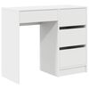 vidaXL Bureau avec tiroir Blanc 90 x 37,5 x 75 cm Bois d'ing&eacute;nierie