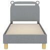 vidaXL Cadre de lit pour tout-petit avec tête de lit Gris clair