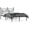 vidaXL Cadre de lit m&eacute;tal sans matelas avec t&ecirc;te de lit noir 120x190cm