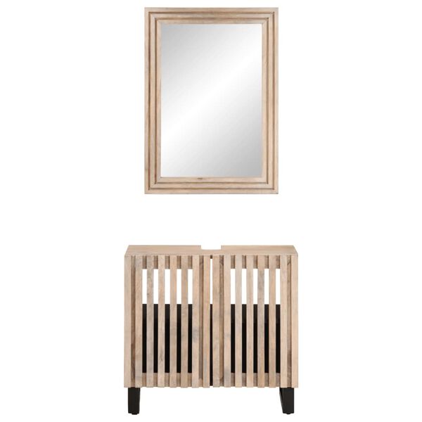 vidaXL Ensemble de meubles salle de bain 2 pcs bois de manguier massif