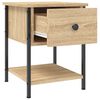 vidaXL Table de chevet ch&ecirc;ne sonoma 34x35,5x45 cm bois d'ing&eacute;nierie