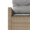 vidaXL Salon de jardin 3 pcs demi-rond beige r&eacute;sine tress&eacute;e