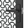vidaXL Porte en verre Fretwork Noir 76 x 3.5 x 201.5 cm Aluminium