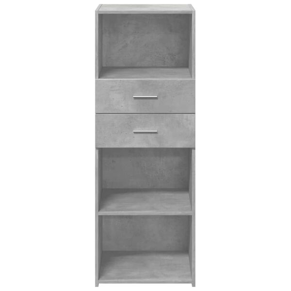 vidaXL Buffet haut gris b&eacute;ton 45x42,5x124 cm bois d'ing&eacute;nierie