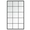 vidaXL Miroir mural noir 100x60 cm m&eacute;tal
