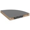 vidaXL &Eacute;tag&egrave;res d'angle flottantes 4 pcs gris brillant 35x35x3,8cm MDF